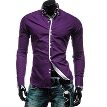 New Fashion Mens Slim Fit Long Sleeve Luxury Casual Stylish Casual Dress Shirts  tshirtify    - The Great Dark Knight Store