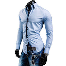 New Fashion Mens Slim Fit Long Sleeve Luxury Casual Stylish Casual Dress Shirts  tshirtify    - The Great Dark Knight Store